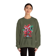 Tis The Season Santa Martini Glass Unisex Heavy Blend™ Crewneck Sweatshirt