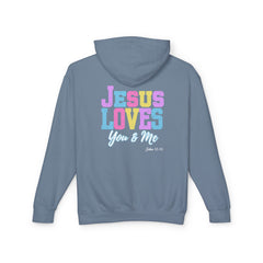 Faith Love Lightweight Hoodie - Jesus Loves You and Me Christian Apparel