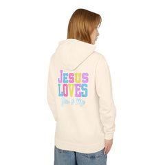 Faith Love Lightweight Hoodie - Jesus Loves You and Me Christian Apparel