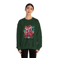 Tis The Season Santa Martini Glass Unisex Heavy Blend™ Crewneck Sweatshirt