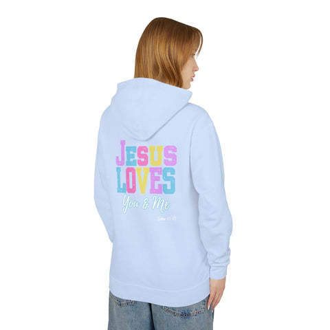 Faith Love Lightweight Hoodie - Jesus Loves You and Me Christian Apparel