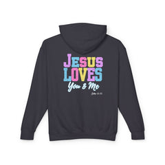 Faith Love Lightweight Hoodie - Jesus Loves You and Me Christian Apparel