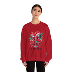 Tis The Season Santa Martini Glass Unisex Heavy Blend™ Crewneck Sweatshirt