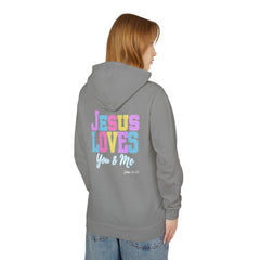 Faith Love Lightweight Hoodie - Jesus Loves You and Me Christian Apparel