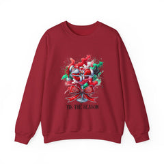 Tis The Season Santa Martini Glass Unisex Heavy Blend™ Crewneck Sweatshirt