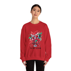 Tis The Season Santa Martini Glass Unisex Heavy Blend™ Crewneck Sweatshirt