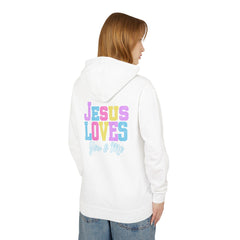 Faith Love Lightweight Hoodie - Jesus Loves You and Me Christian Apparel