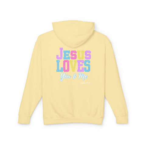 Faith Love Lightweight Hoodie - Jesus Loves You and Me Christian Apparel