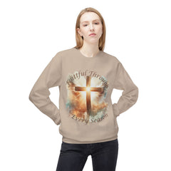 Faithful Through Every Season Unisex Garment-Dyed Sweatshirt