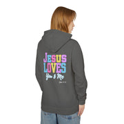 Faith Love Lightweight Hoodie - Jesus Loves You and Me Christian Apparel