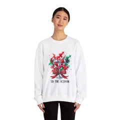 Tis The Season Santa Martini Glass Unisex Heavy Blend™ Crewneck Sweatshirt